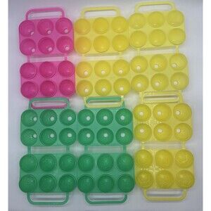 6 JELL-O Jiggler Authentic Egg Molds 4 Patterned 2 Smooth Shots Easter Vintage